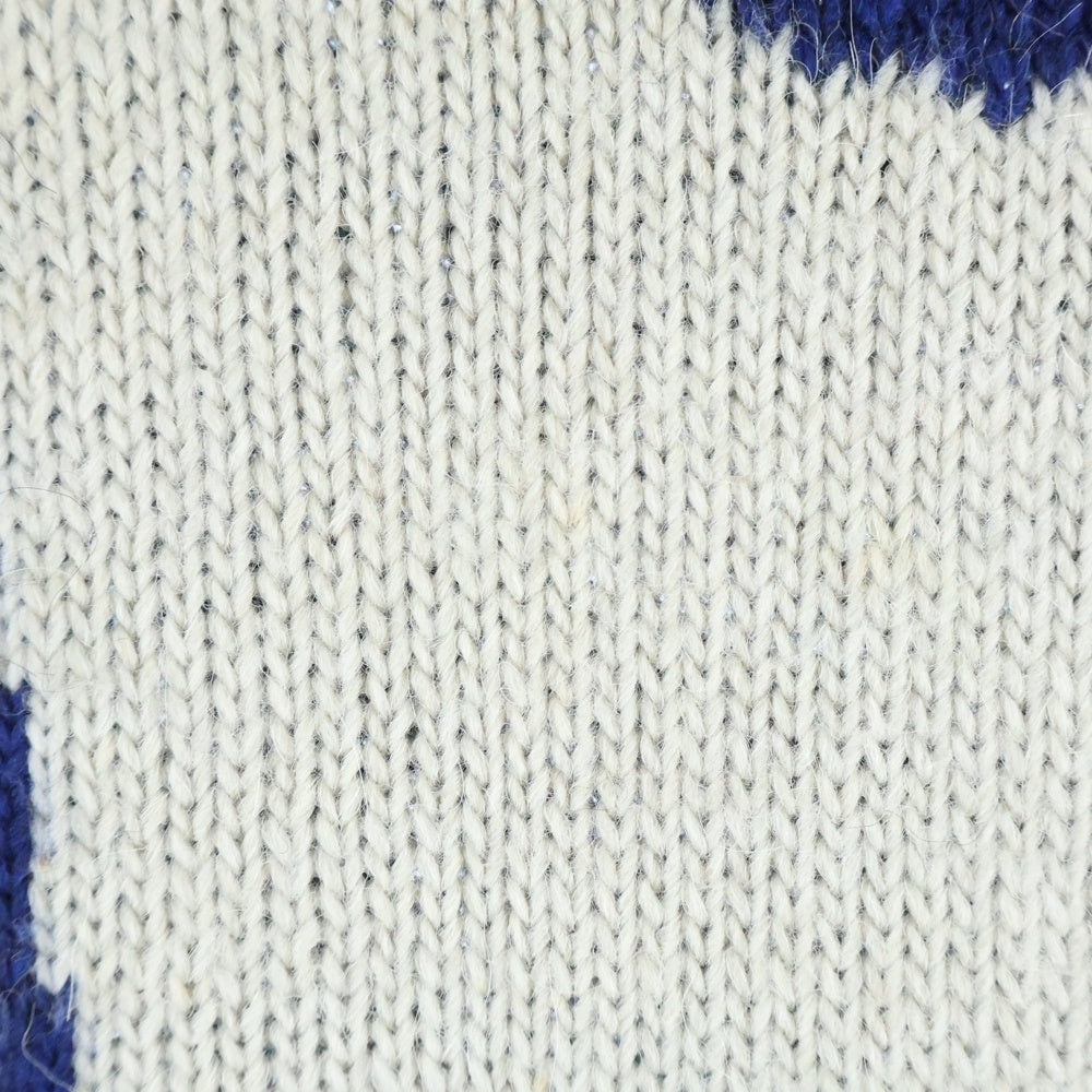 HYSTERIC GLAMOUR(ヒステリックグラマー) ギターガール 大判デザイン クルーネック長袖ニット ブルー 02193NS10