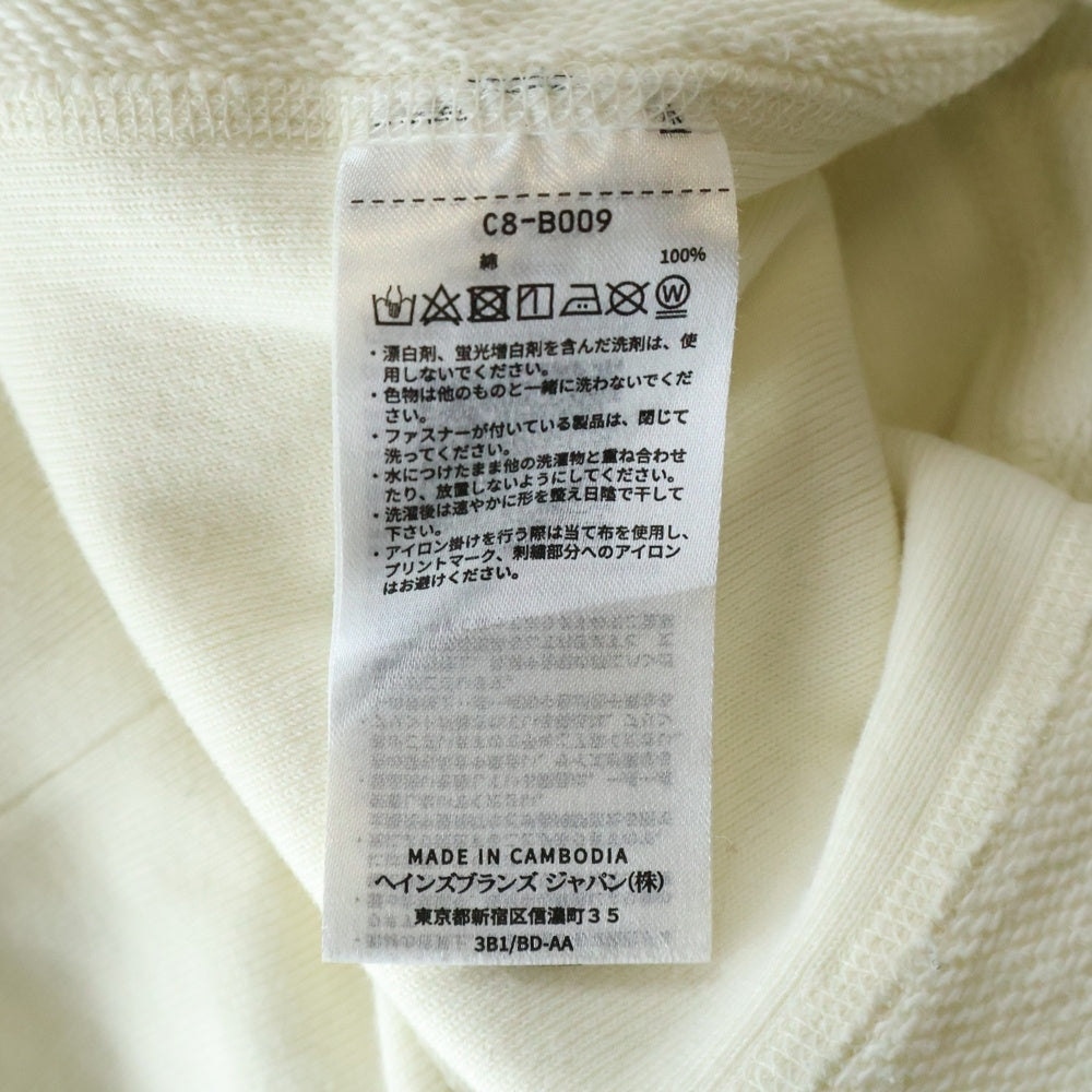 CHAMPION(チャンピオン) ×UNDERCOVER KOSMIK MUSIK SWEAT ×アンダーカバー プリントクルーネック長袖スウェットトレーナー アイボリー C8-B009