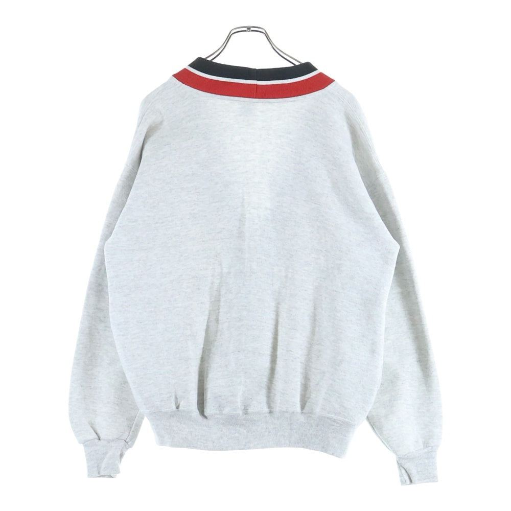 RUSSELL ATHLETIC(ラッセルアスレチック) 90s VINTAGE USA製 トリコロール スウェットカーディガン グレー/レッド/ブラック