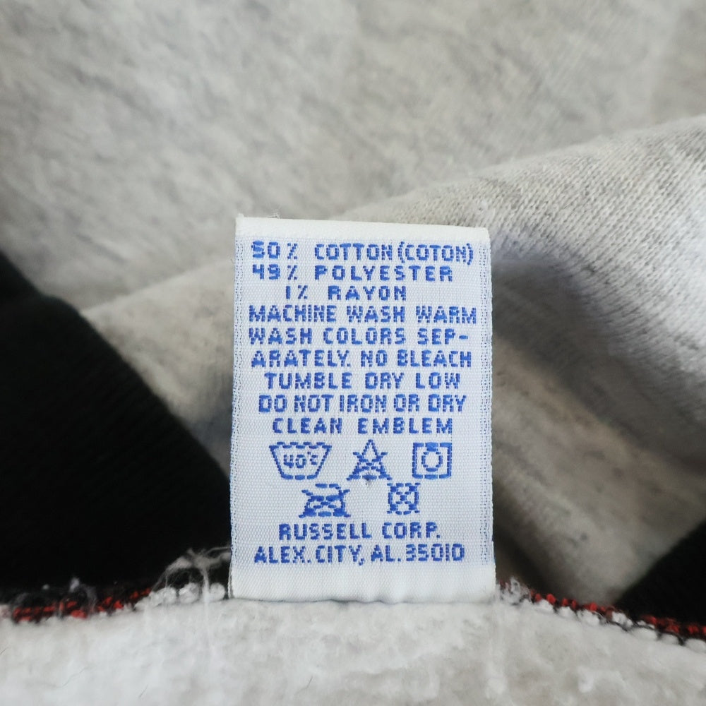 RUSSELL ATHLETIC(ラッセルアスレチック) 90s VINTAGE USA製 トリコロール スウェットカーディガン グレー/レッド/ブラック