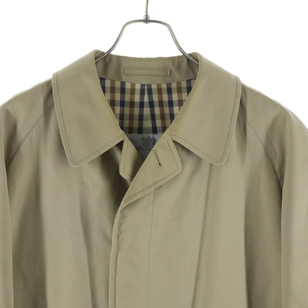Aquascutum(アクアスキュータム) 70-80S TRENCH COAT イングランド製 比翼ボタン トレンチコート ブラウン 314227