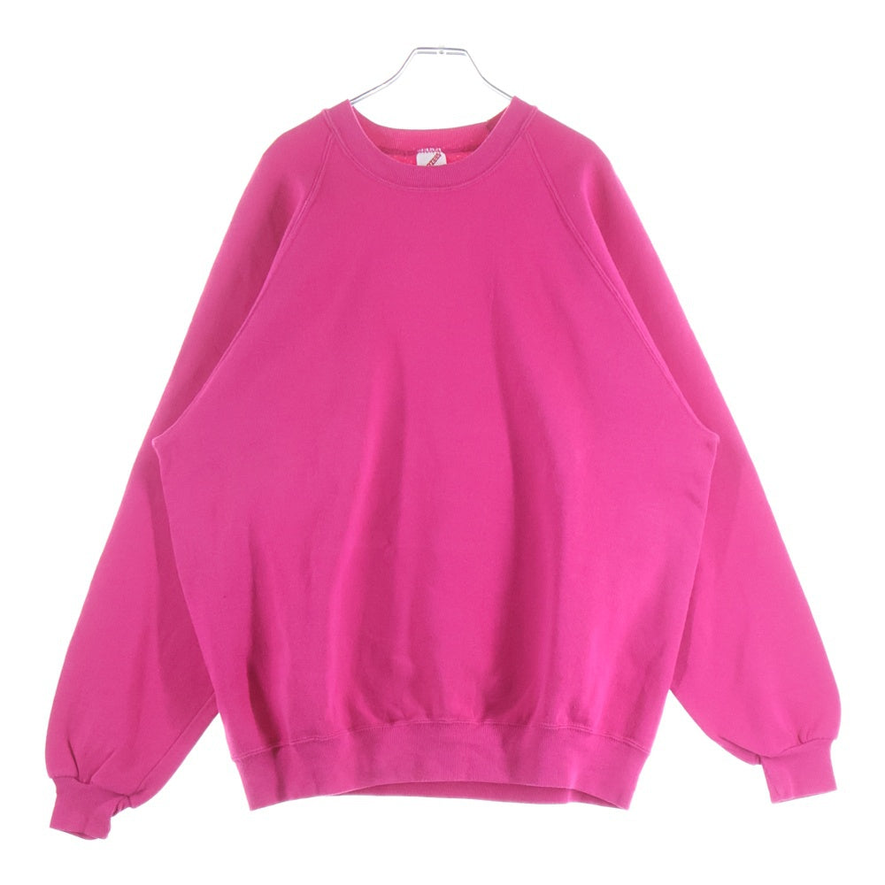 VINTAGE(ヴィンテージ) 90s JERZEES クルーネック長袖スウェットトレーナー ピンク