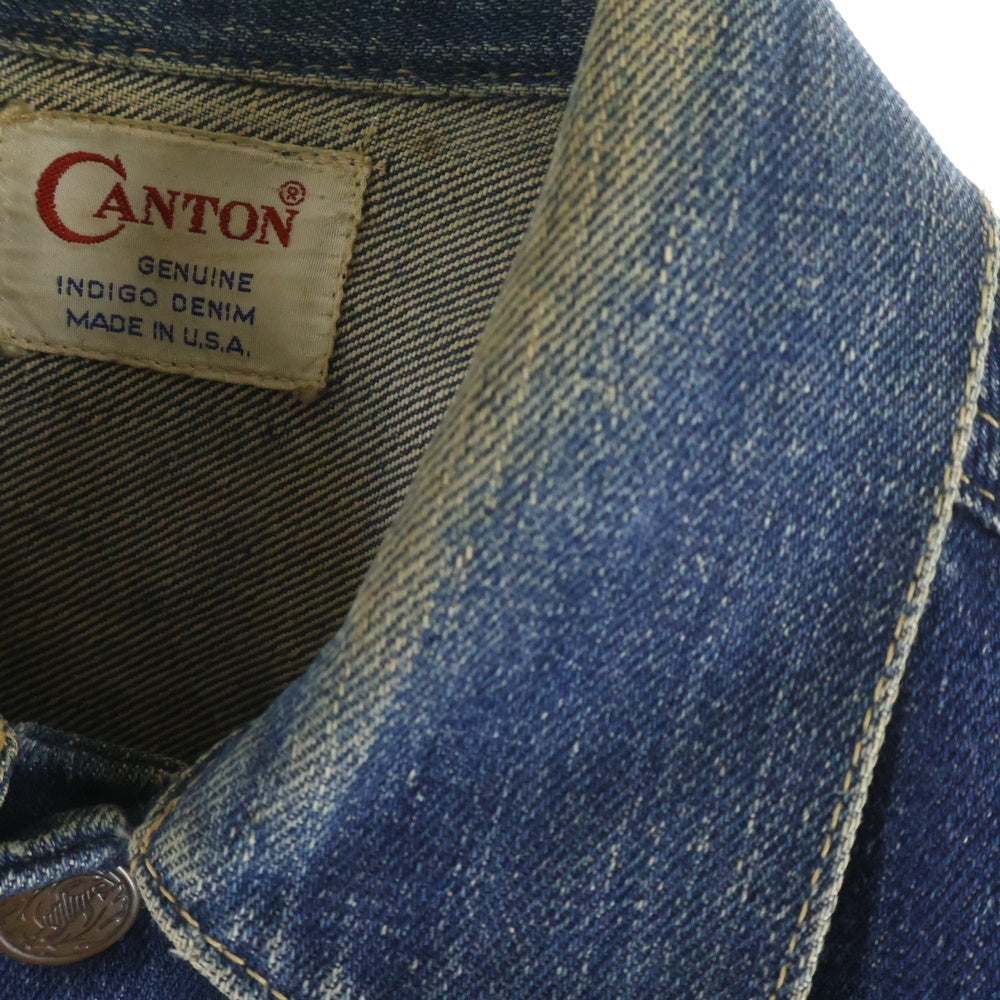 VINTAGE(ヴィンテージ) 60-70S CANTON キャントン 3rd TYPE DENIM TRUCKER JACKET デニム トラッカー ジャケット Gジャン インディゴ