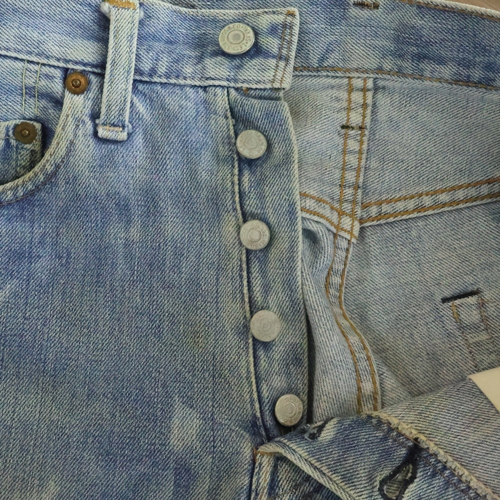 Levi's(リーバイス) 70S 501 66前期 並行ステッチ ボタン裏6 スモールe デニムパンツ ブリーチ インディゴ