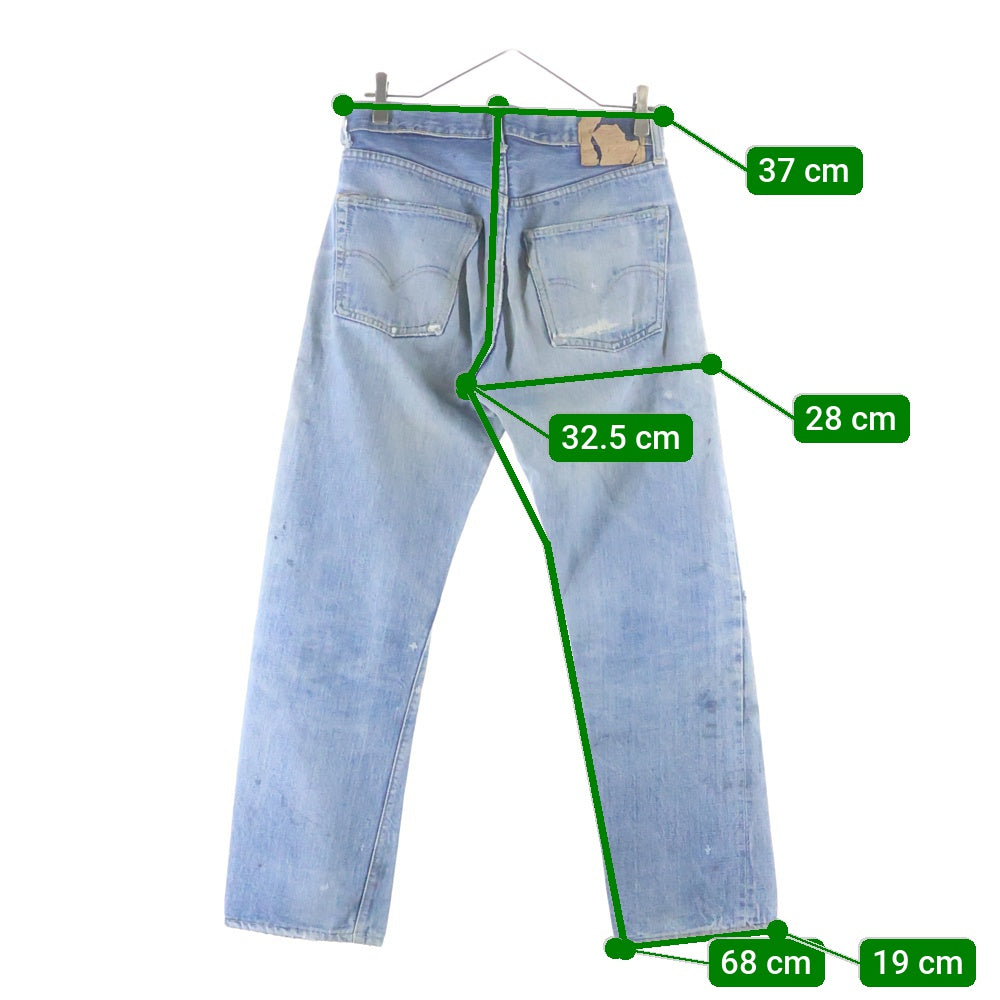 Levi's(リーバイス) 60-70S 501 BIG E前期 後期 過渡期 並行ステッチ ボタン裏8 足長R 腰シングル デニムパンツ インディゴ