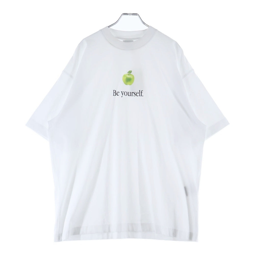 VETEMENTS(ヴェトモン) 25AW BE YOURSELF OVERSIZED T-SHIRT UH76TR350W プリント オーバーサイズ 半袖Tシャツ ホワイト