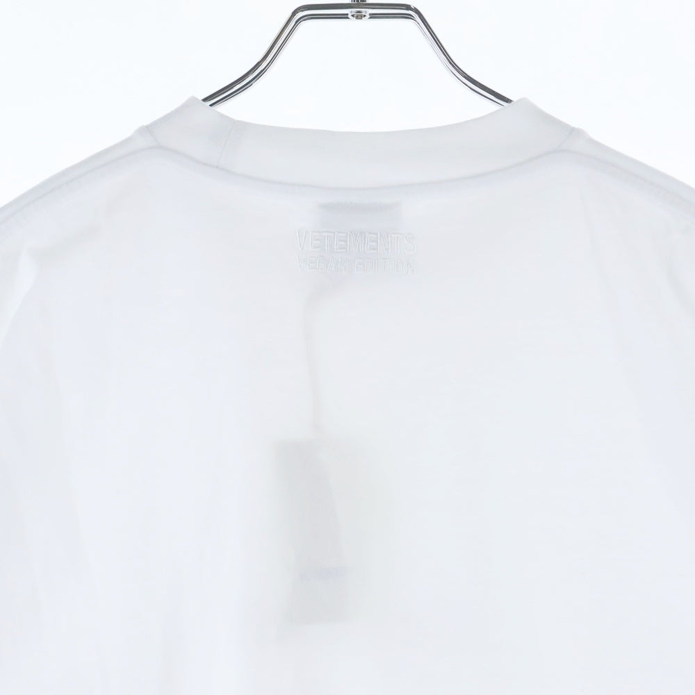 VETEMENTS(ヴェトモン) 25AW BE YOURSELF OVERSIZED T-SHIRT UH76TR350W プリント オーバーサイズ 半袖Tシャツ ホワイト