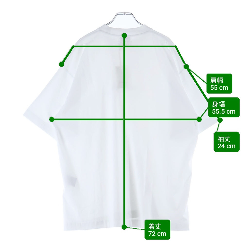 VETEMENTS(ヴェトモン) 25AW BE YOURSELF OVERSIZED T-SHIRT UH76TR350W プリント オーバーサイズ 半袖Tシャツ ホワイト