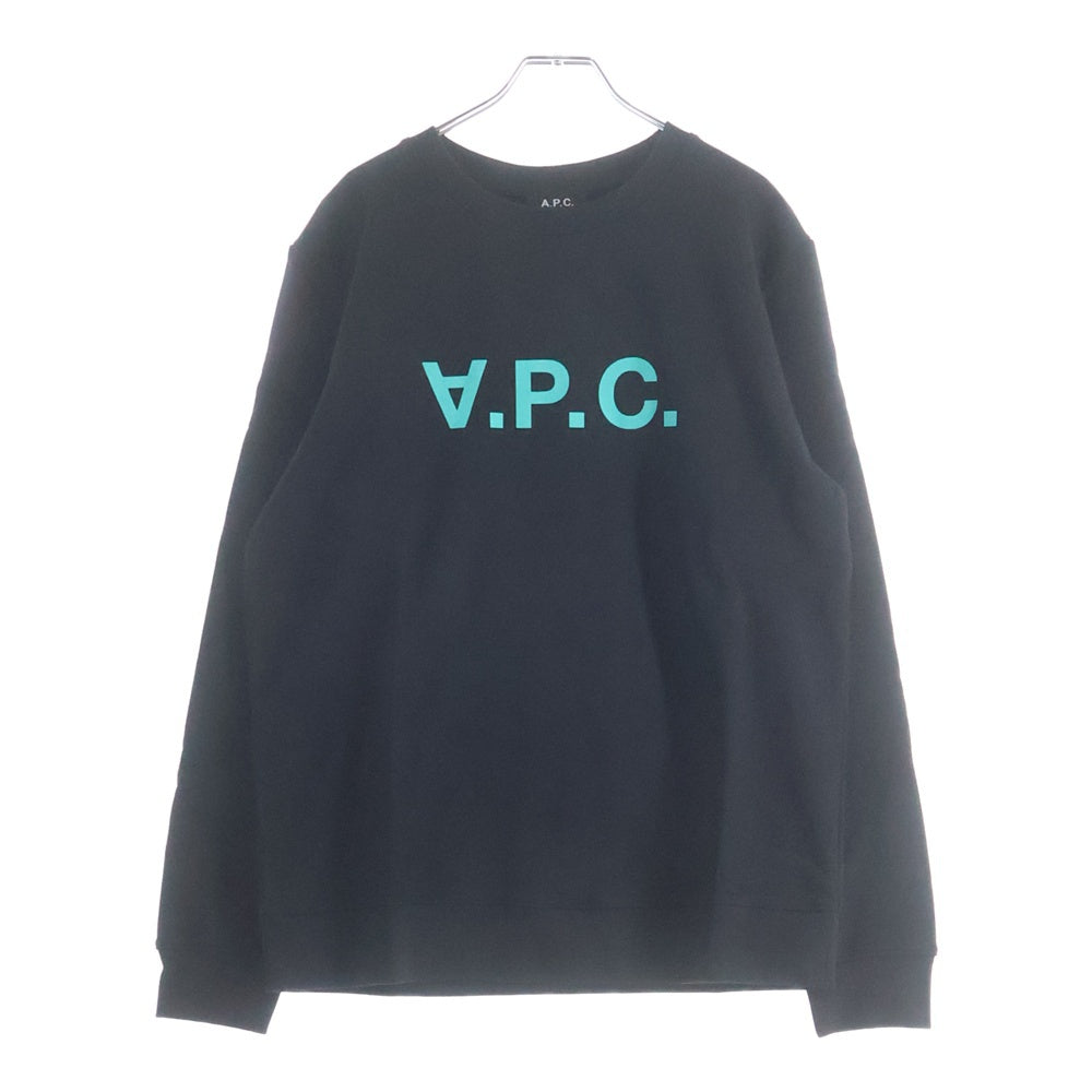 A.P.C(アーペーセー) ロゴ 長袖スウェットトレーナー ブラック 24242-1-95281