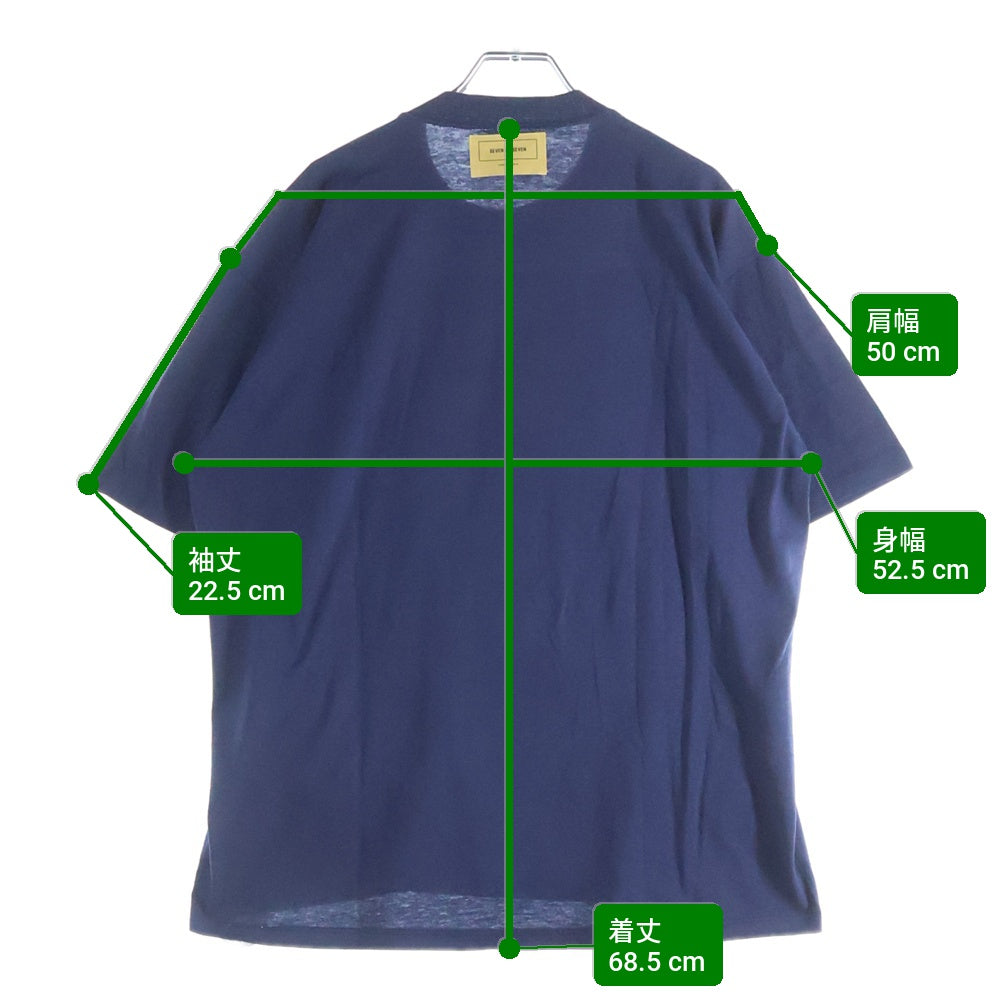 seven by seven(セブン バイ セブン) REWORK EMBROIDERY TEE 800-3166204 リワーク 半袖Tシャツ ネイビー