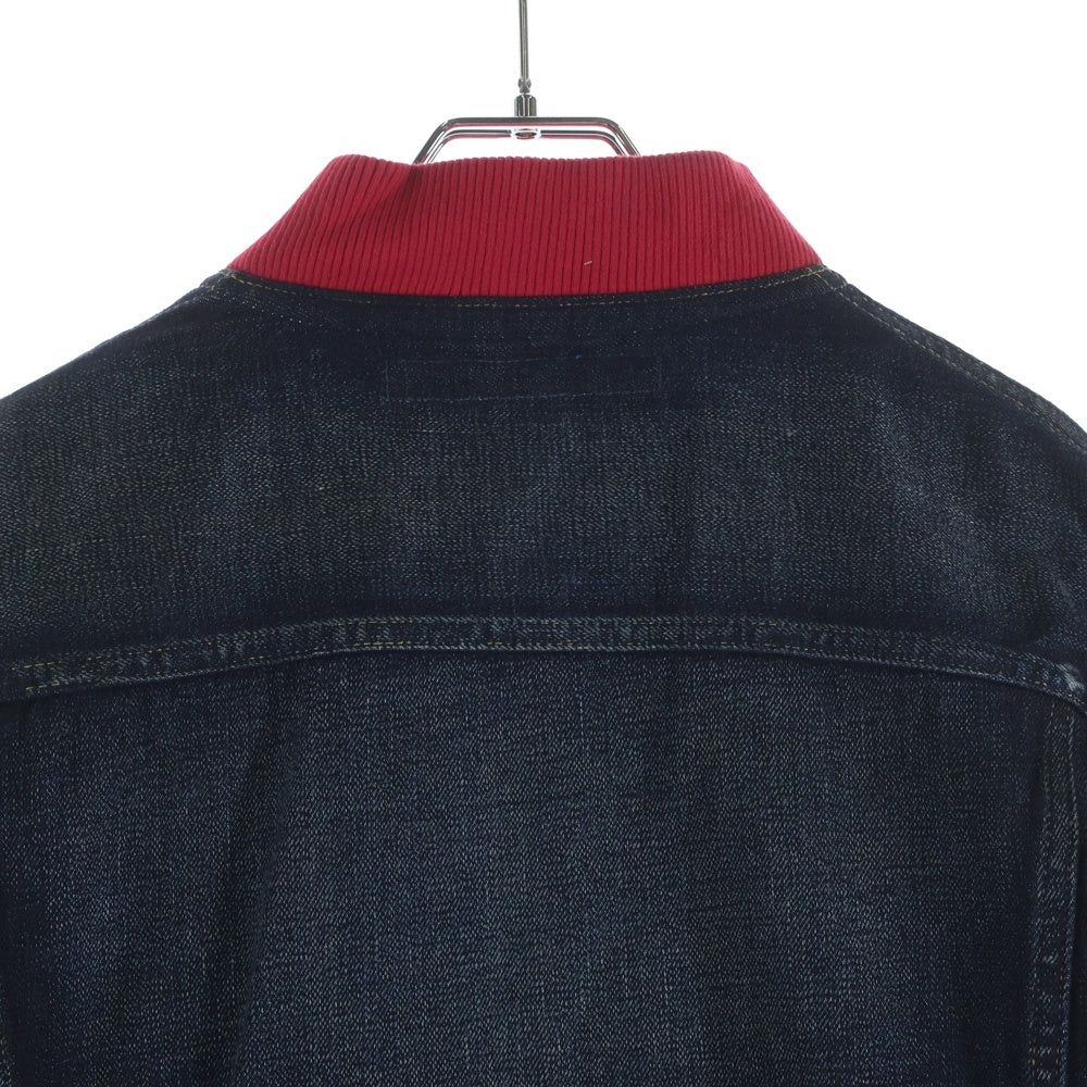 DENIM BY VANQUISH(デニムバイヴァンキッシュ) ×FRAGMENT 1st DENIM JACKET VFJ1009 ×フラグメント デニムジャケット インディゴ ノーカラー