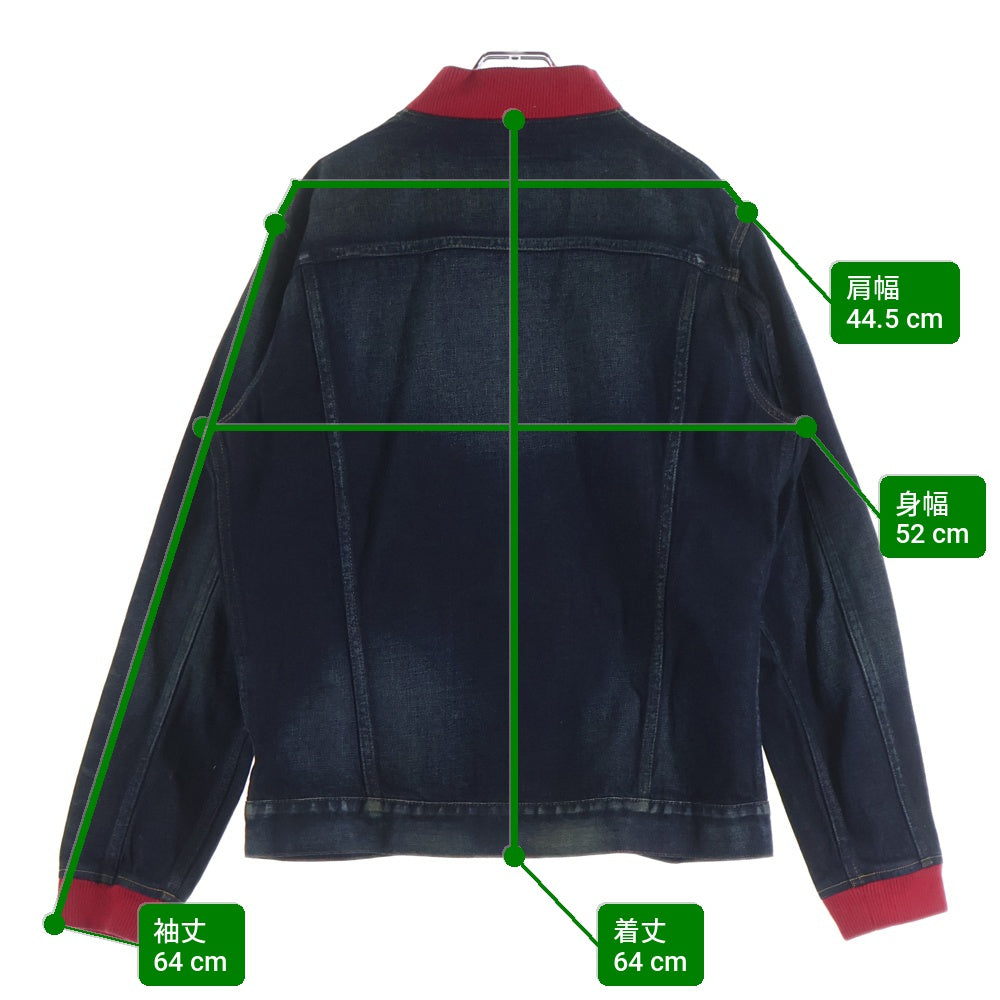 DENIM BY VANQUISH(デニムバイヴァンキッシュ) ×FRAGMENT 1st DENIM JACKET VFJ1009 ×フラグメント デニムジャケット インディゴ ノーカラー