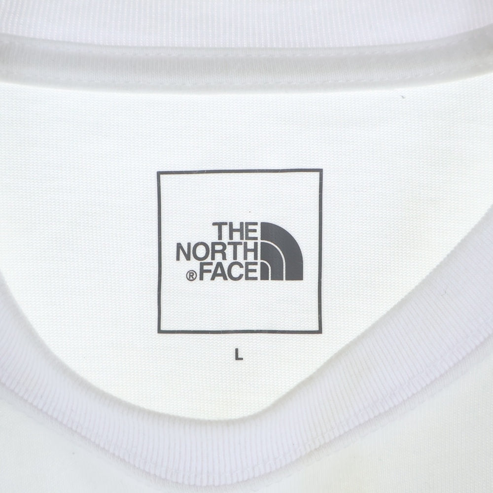 THE NORTH FACE(ザノースフェイス) ボックスロゴ 長袖クルーネックTシャツ ホワイト NTW82136