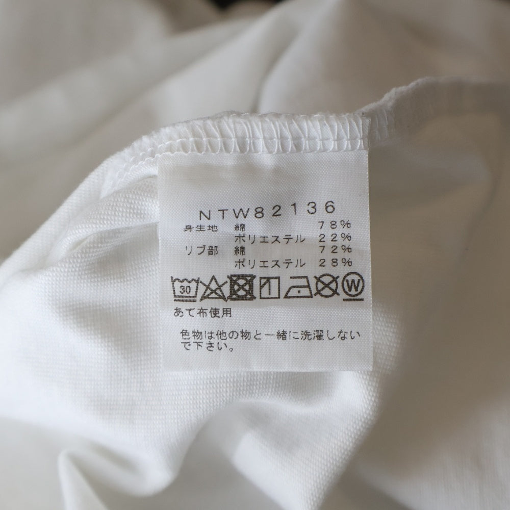 THE NORTH FACE(ザノースフェイス) ボックスロゴ 長袖クルーネックTシャツ ホワイト NTW82136