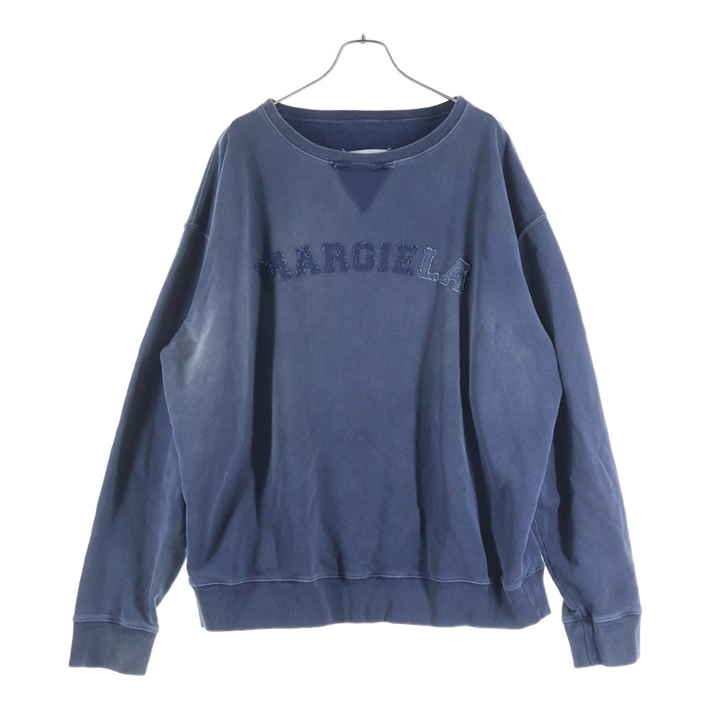 Maison Margiela(メゾンマルジェラ) オーバーサイズ オーバーダイ ロゴ ダメージ加工スウェット S50GU0209 S25570 ブルー