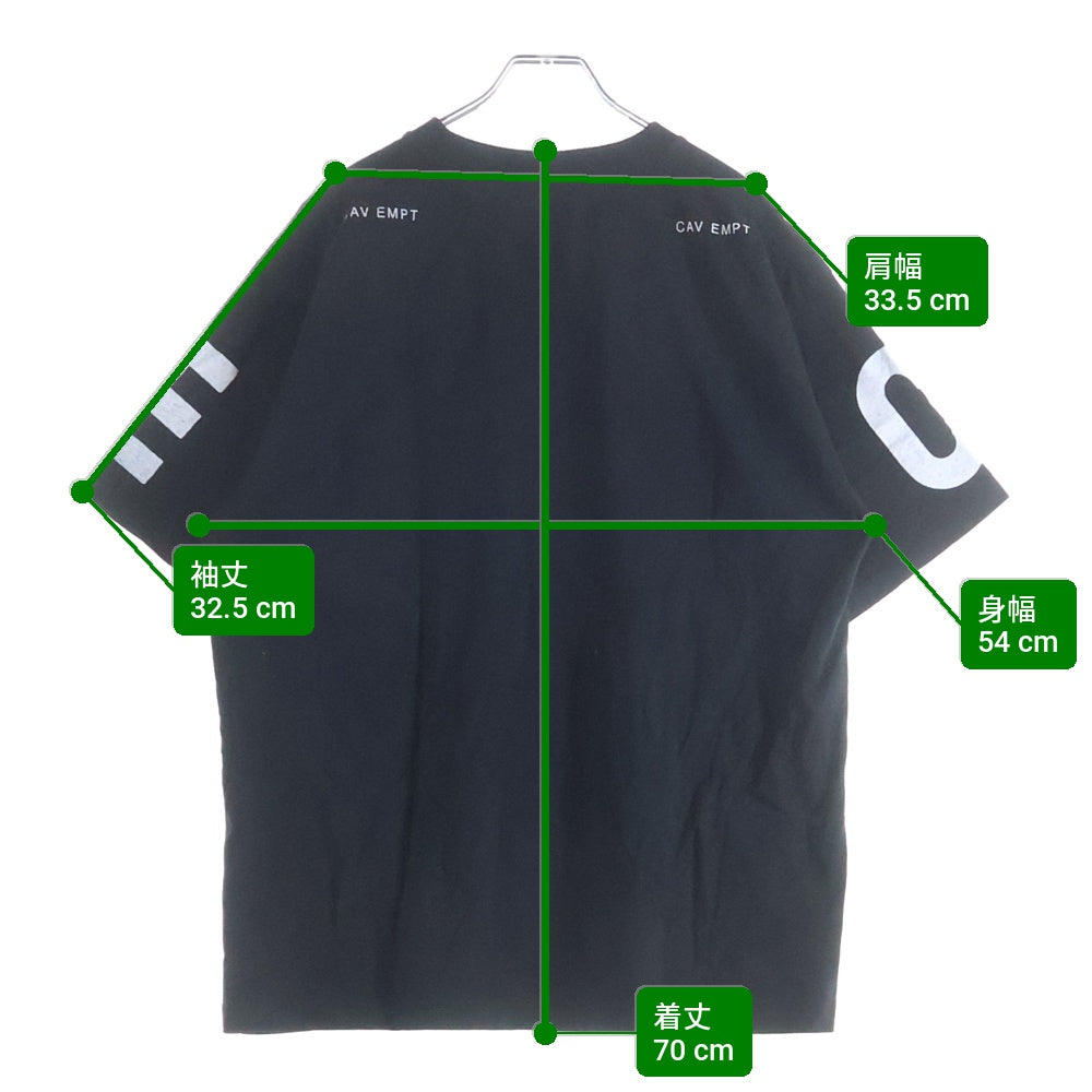 c.e cav empt(シーイー) 半袖Tシャツ ビッグロゴ ブラック