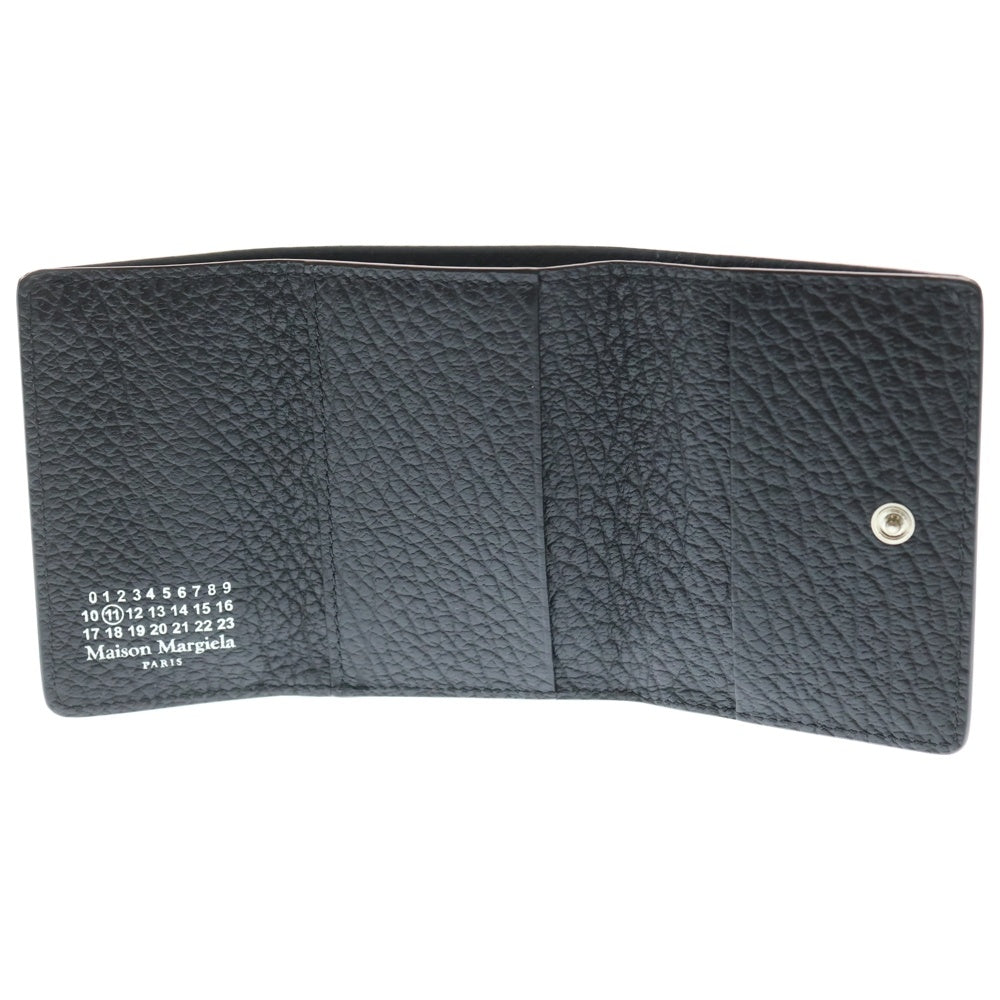Maison Margiela(メゾンマルジェラ) 4ステッチ 三つ折りウォレット レザー 財布 ブラック S36UI0416