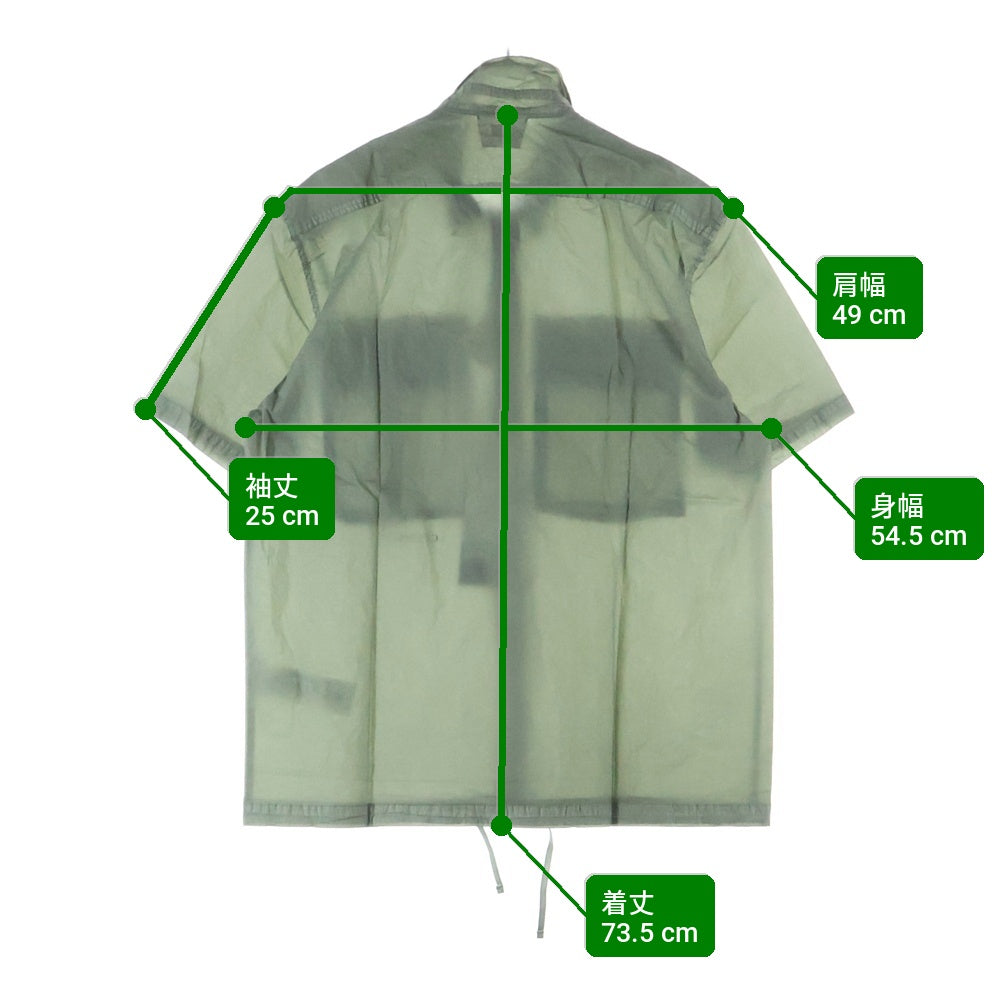 C.P. Company(シーピーカンパニー) WINDOW SHORT SHIRT 14CMSH284A 半袖ボタンシャツ オリーブ