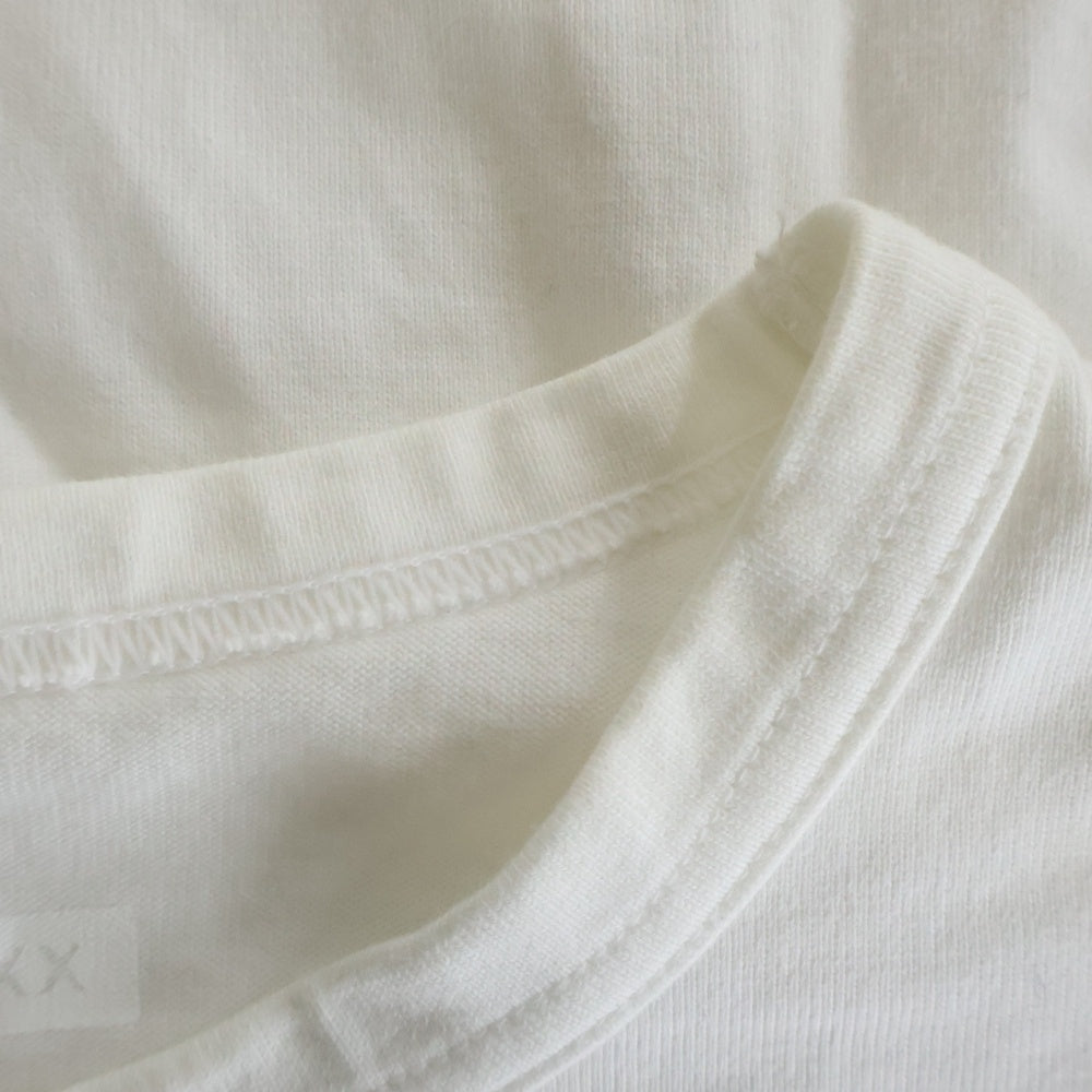 GOD SELECTION XXX(ゴッドセレクショントリプルエックス) CECKER LOGO L/S TEE チェッカーロゴ 袖プリント 長袖Tシャツ ホワイト