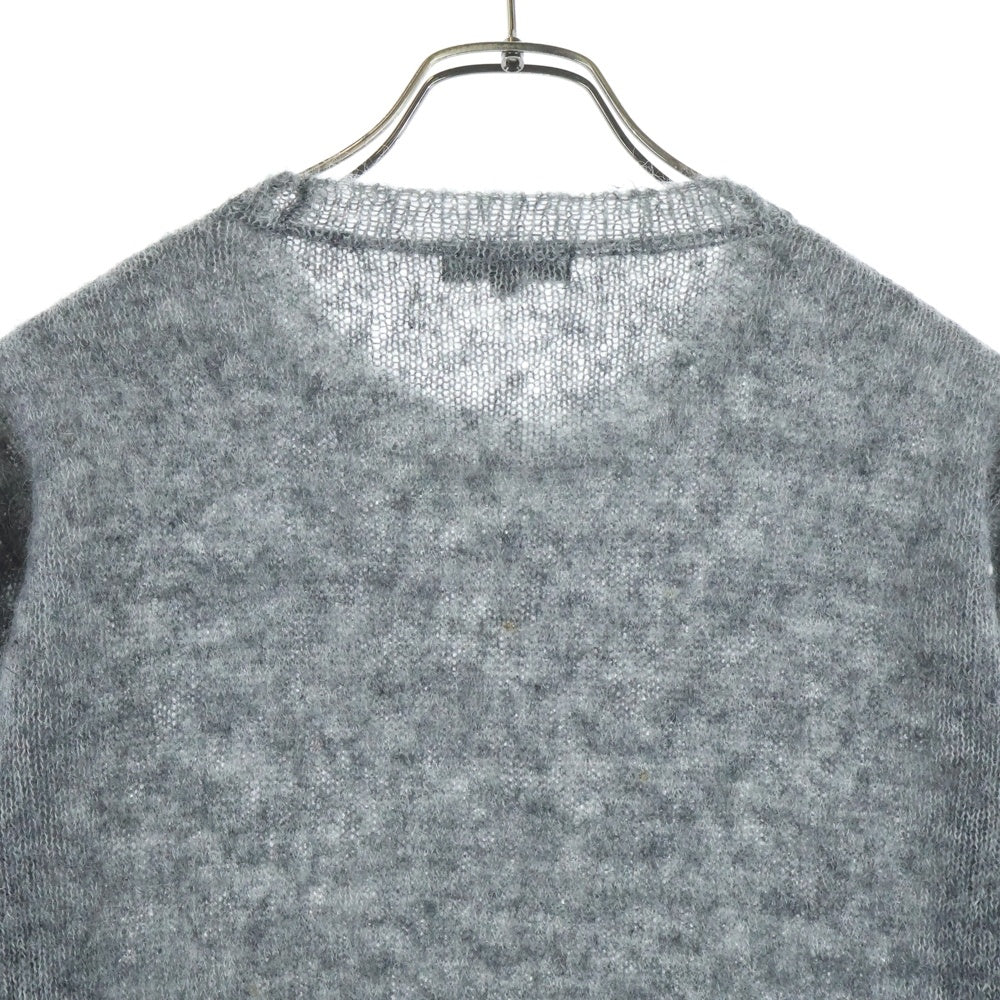 GOODENOUGH(グッドイナフ) 4 THE FUTURE MOHAIR KNIT GE105006 クルーネックアームライン モヘヤ長袖ニットセーター グレー