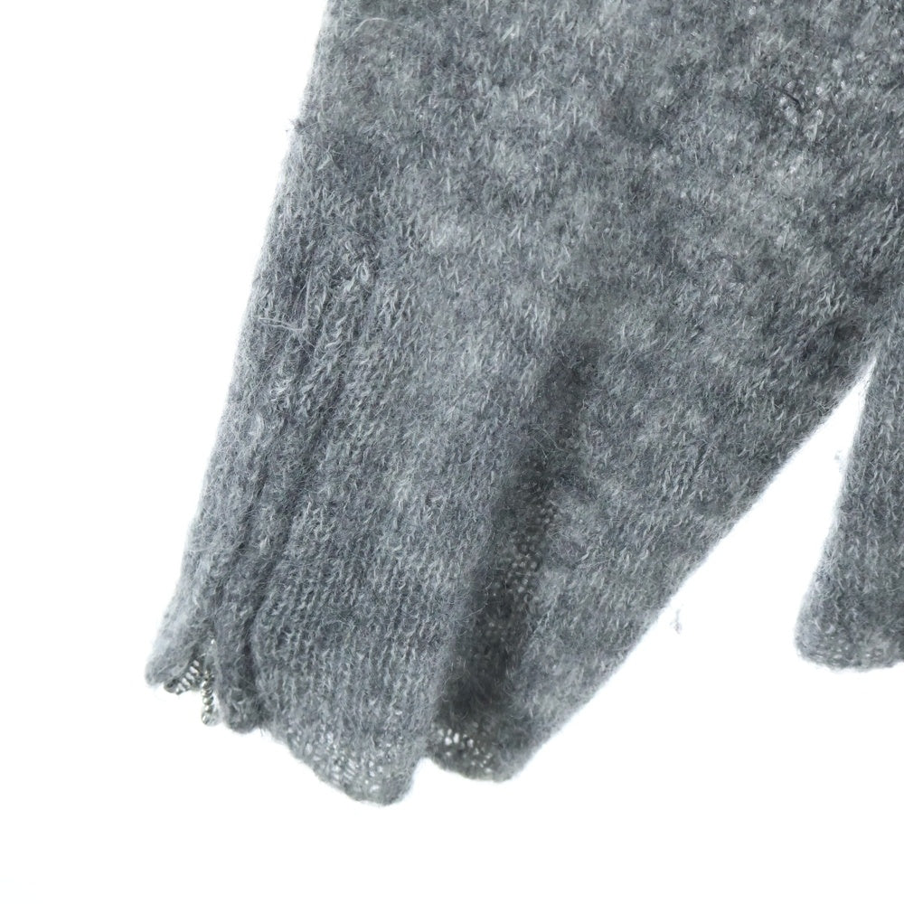 GOODENOUGH(グッドイナフ) 4 THE FUTURE MOHAIR KNIT GE105006 クルーネックアームライン モヘヤ長袖ニットセーター グレー