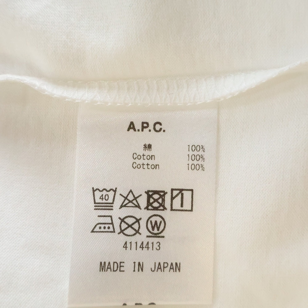 A.P.C(アーペーセー) RECORD TEE 24242-1-95321 レコードプリント 半袖Tシャツ ホワイト