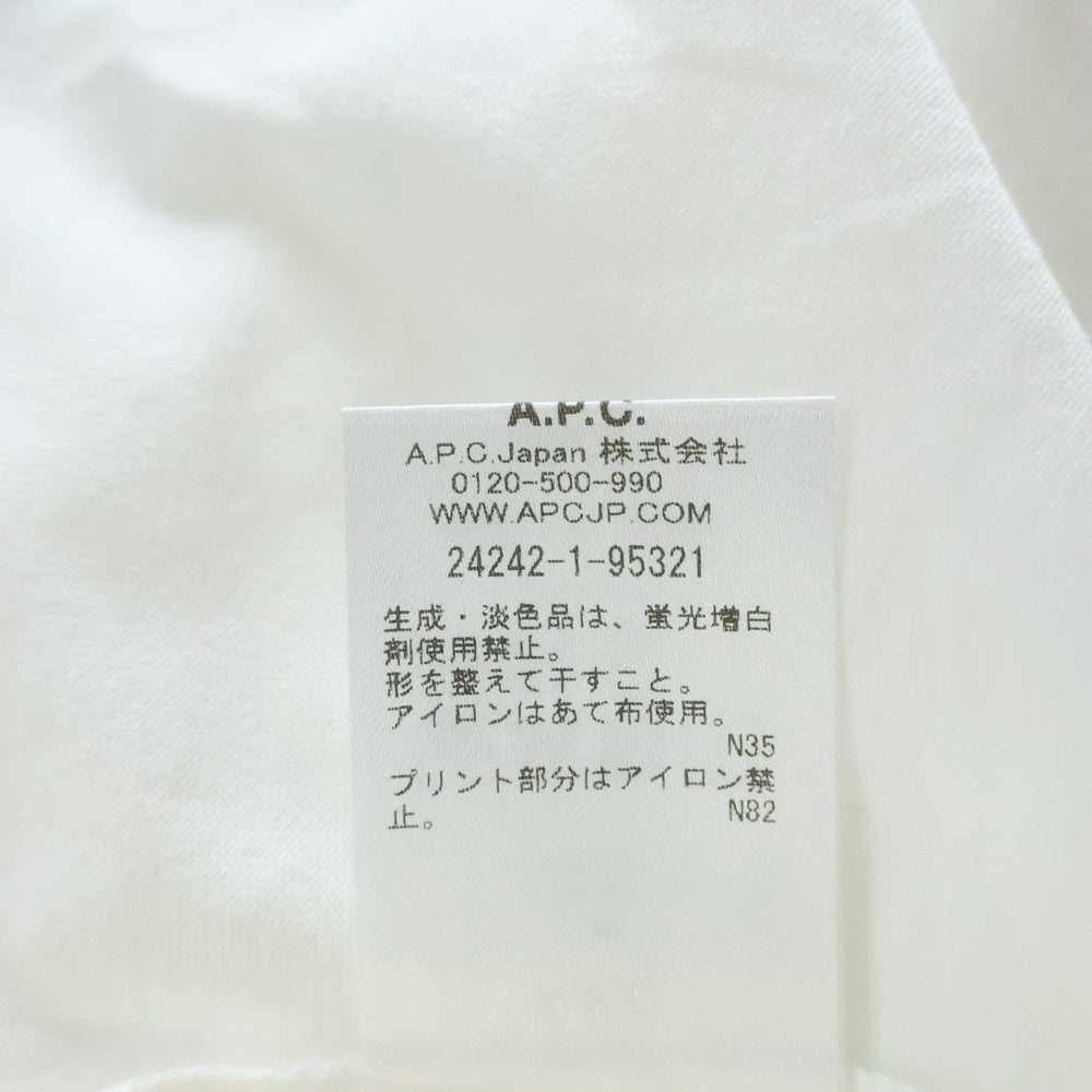 A.P.C(アーペーセー) RECORD TEE 24242-1-95321 レコードプリント 半袖Tシャツ ホワイト