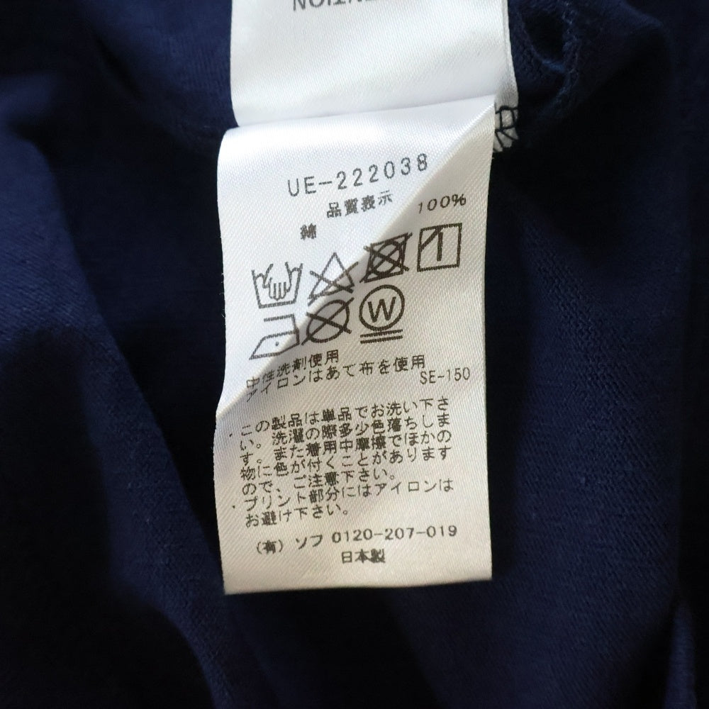 UNIFORM EXPERIMENT(ユニフォームエクスペリメント) 22AW COLOR LIB TEE UE-222038 カラーリブ 長袖Tシャツ ネイビー