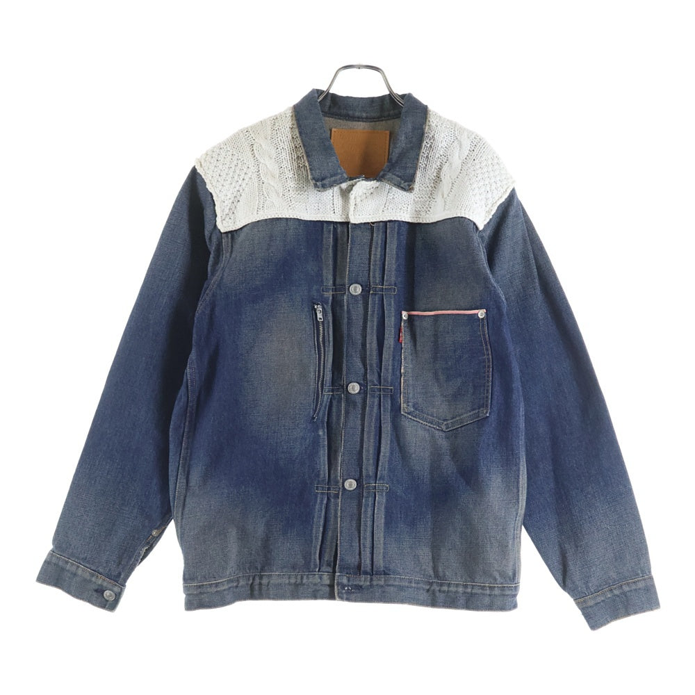 Levi's Fenom(リーバイス フェノム) 00s Knit switching 1st model trucker denim jacket ニット切替 ファーストモデル トラッカー デニムジャケット 3016-2 FM13-0001