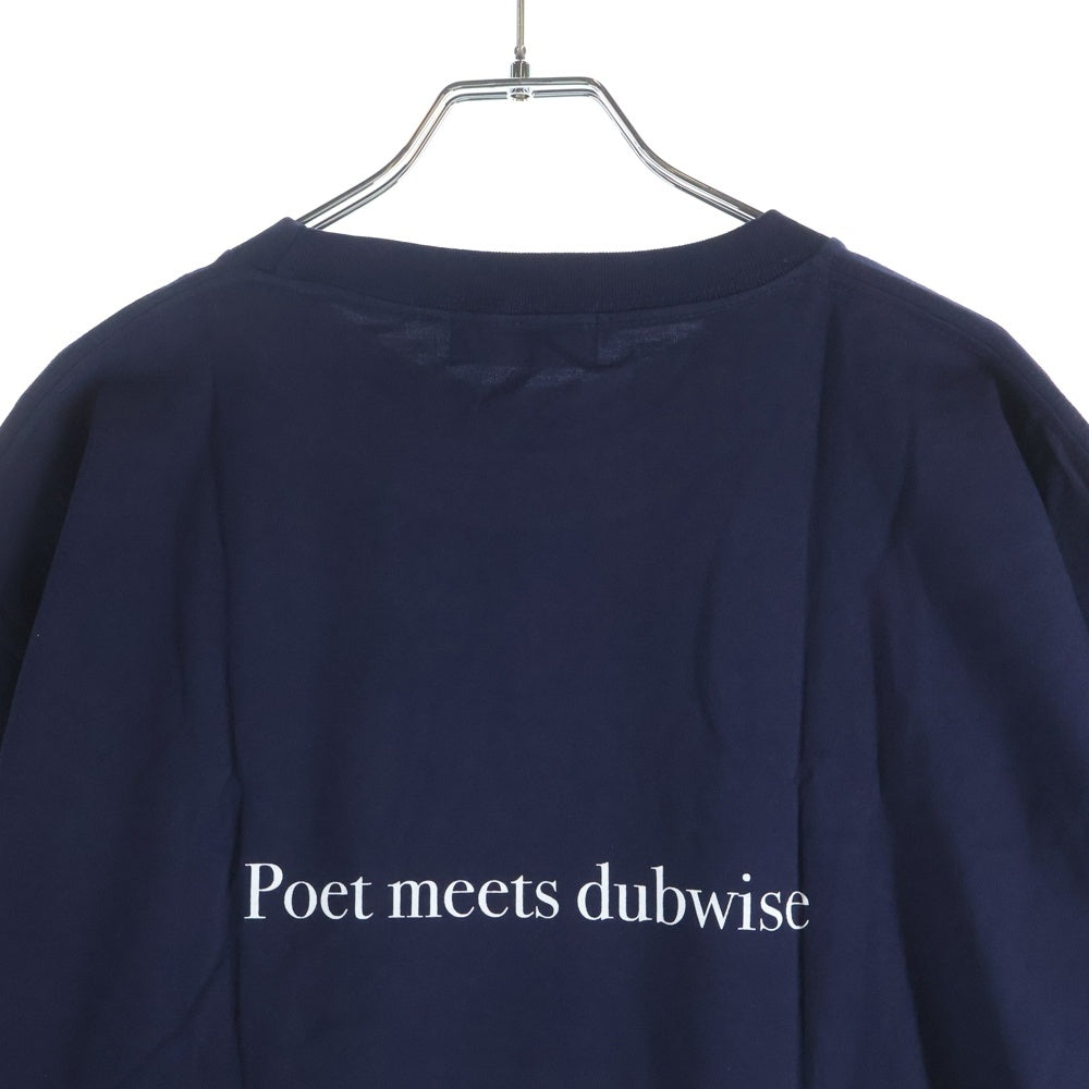 POET MEETS DUBWISE(ポエトミーツダブワイズ) DAWN TEE DAWTS-0310 プリント半袖Tシャツ ダークネイビー