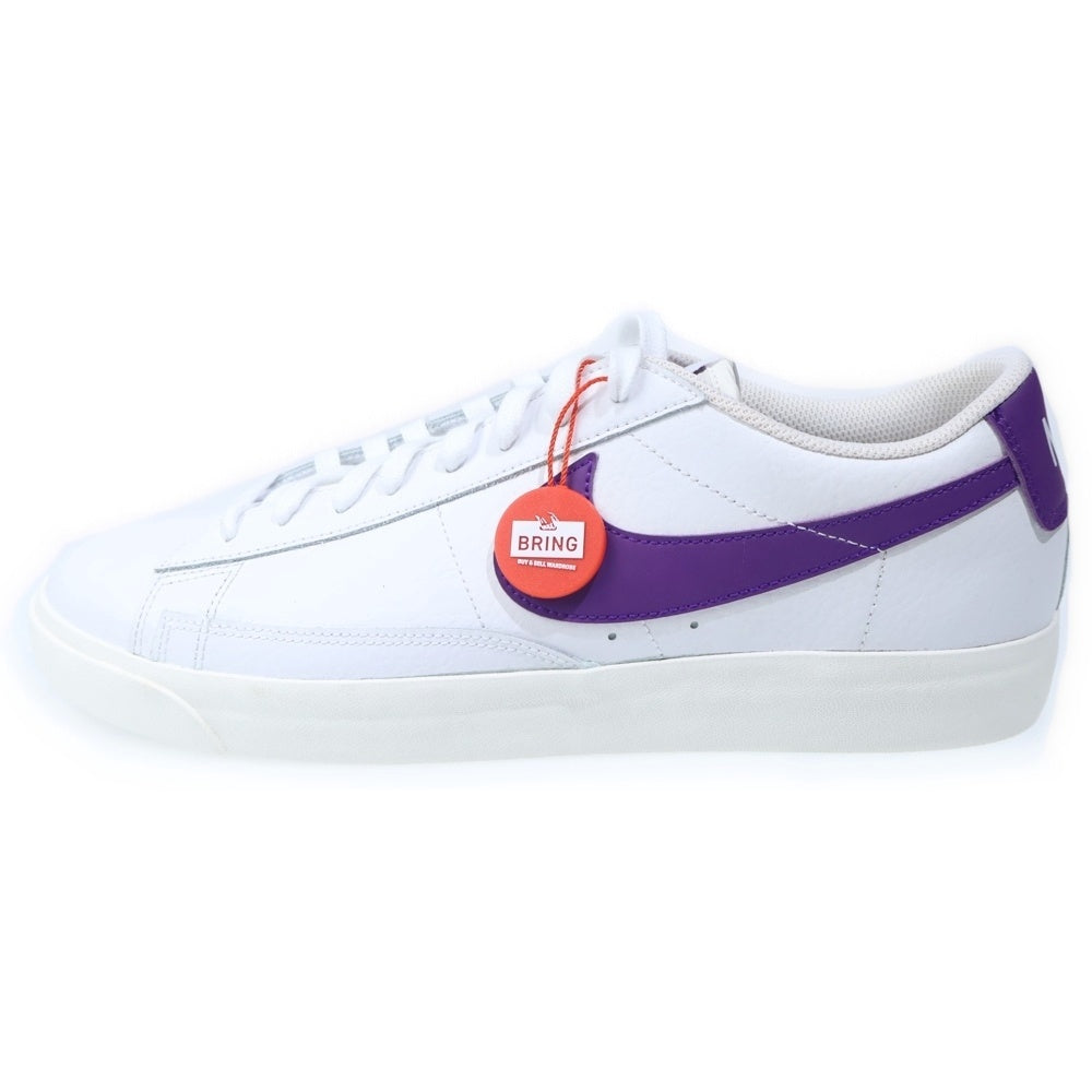 NIKE(ナイキ) Blazer Low Leather White Purple CI6377-103 ブレザー ローカットスニーカー ホワイト/パープル US12/30cm