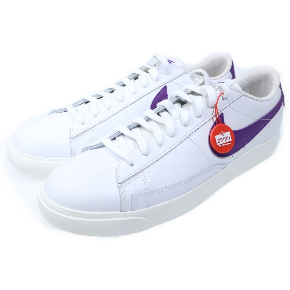 NIKE(ナイキ) Blazer Low Leather White Purple CI6377-103 ブレザー ローカットスニーカー ホワイト/パープル US12/30cm