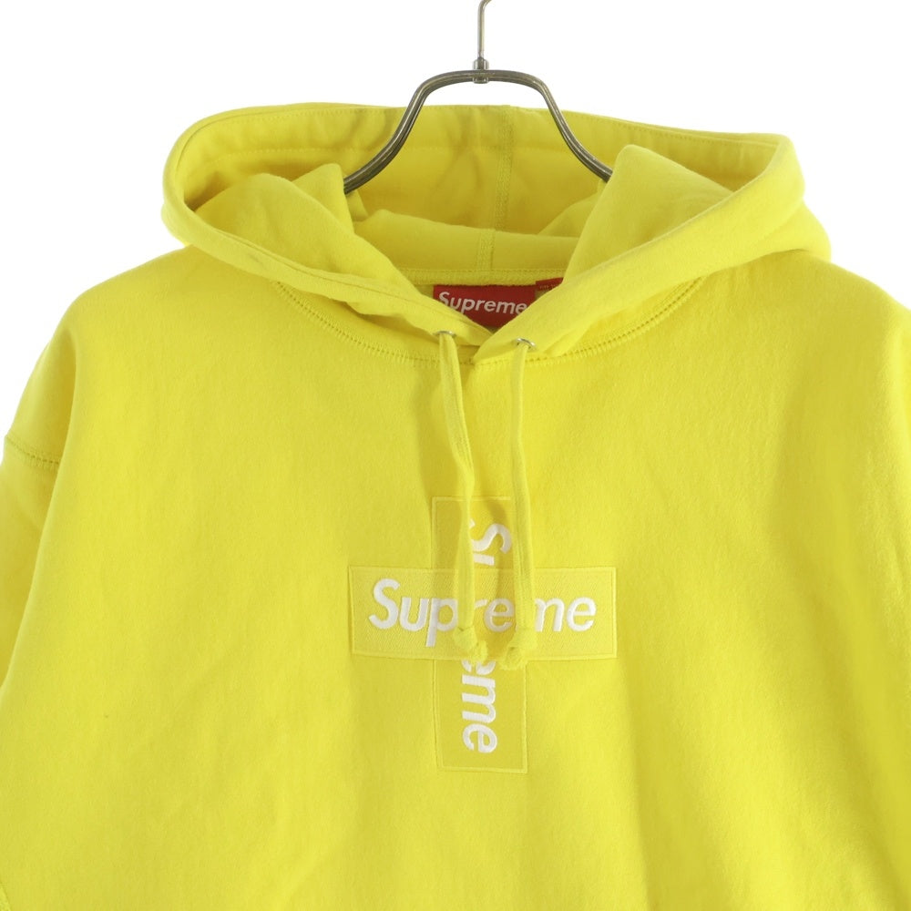 SUPREME(シュプリーム) 20AW Cross Box Logo Hooded Sweatshirt クロス ボックスロゴ フーディー プルオーバースウェットパーカー イエロー