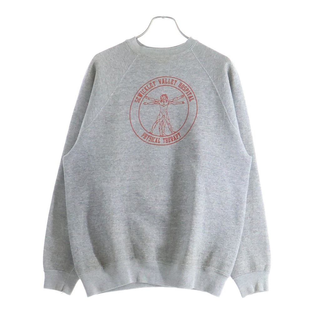 VINTAGE(ヴィンテージ) 50-60S SEWICKLEY VALLEY HOSPITAL PHYSICAL THERAPY CREWNECK PULLOVER SWEAT 霜降り フロントプリント プルオーバー スウェット グレー
