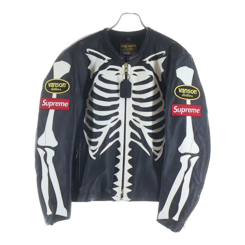 SUPREME(シュプリーム) 17AW × VANSON バンソン Leather Bones Jacket