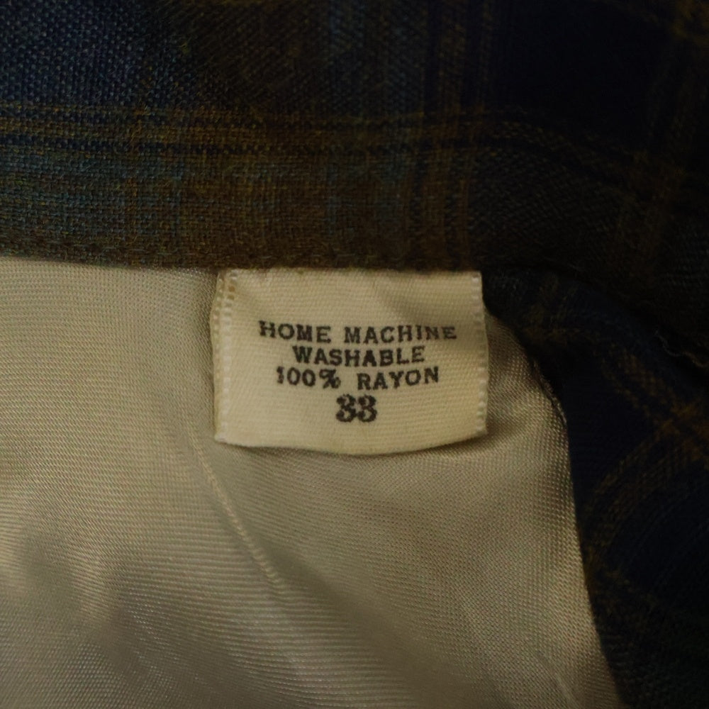 VINTAGE(ヴィンテージ) 60S ARROW CHEVELLA OMBRE CHECK RAYON L/S SHIRTS オンブレチェック レーヨン 長袖 シャツ ブルー/ブラウン