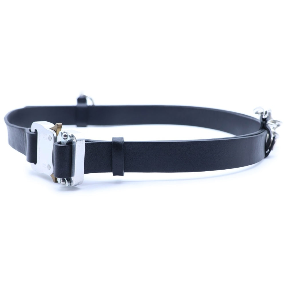 1017 ALYX 9SM(アリクス) CHAIN LINK ROLLERCOASTER BELT チェーンリンク ローラーバックル レザーベルト ブラック
