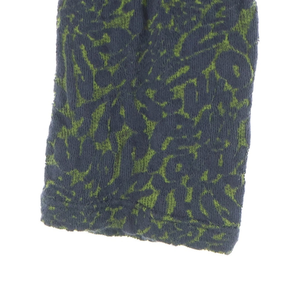 ECKHAUS LATTA(エコーズラッタ) 総柄モックネックシアートップ グリーン レディース