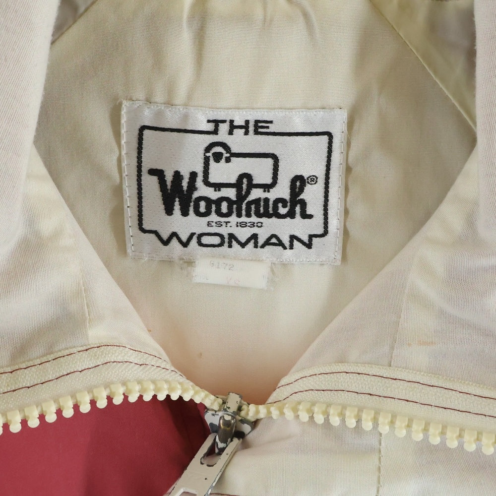 WOOLRICH(ウールリッチ) 70S WOMAN MOUNTAIN PARKA JACKET USA製 白タグ マウンテンパーカー ナイロンジャケット レッド レディース