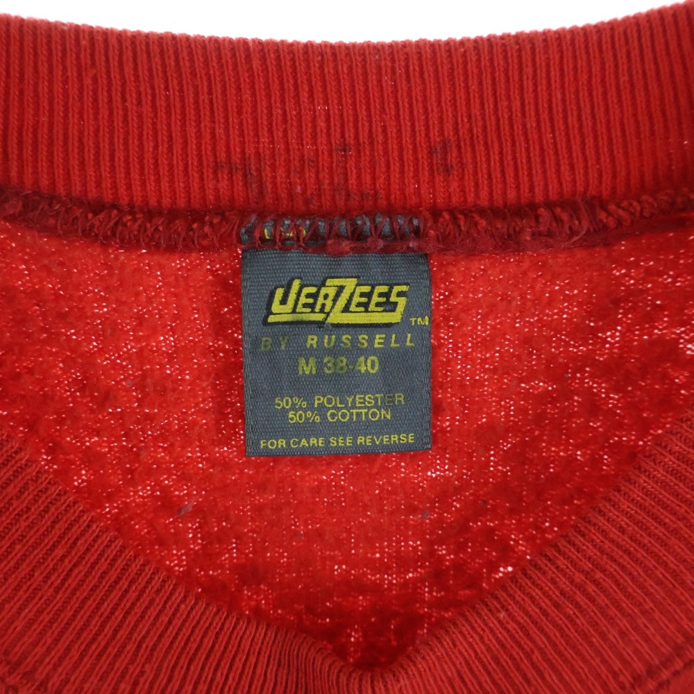 VINTAGE(ヴィンテージ) 80S JERZEES BY RUSSELL WISCONSIN PRINT SWEAT ジャージーズ バイ ラッセル ウィスコンシン スウェット トレーナー レッド