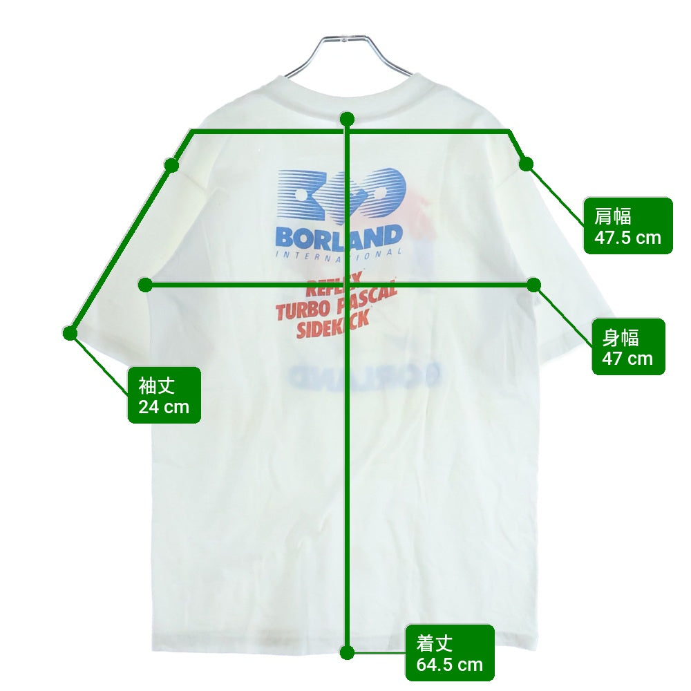 VINTAGE(ヴィンテージ) 90S MAC BORLAND マック ボーランド両面プリント 半袖Tシャツ カットソー ホワイト