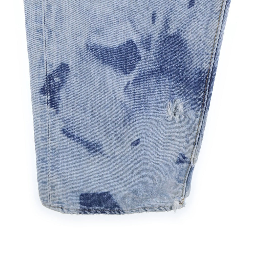 Levi's(リーバイス) 60S VINTAGE 501 BIG E後期 ボタン裏6 平行ステッチ ボタンフライ ケミカルウォッシュ ブリーチ加工 デニムパンツ ジーンズ ブルー