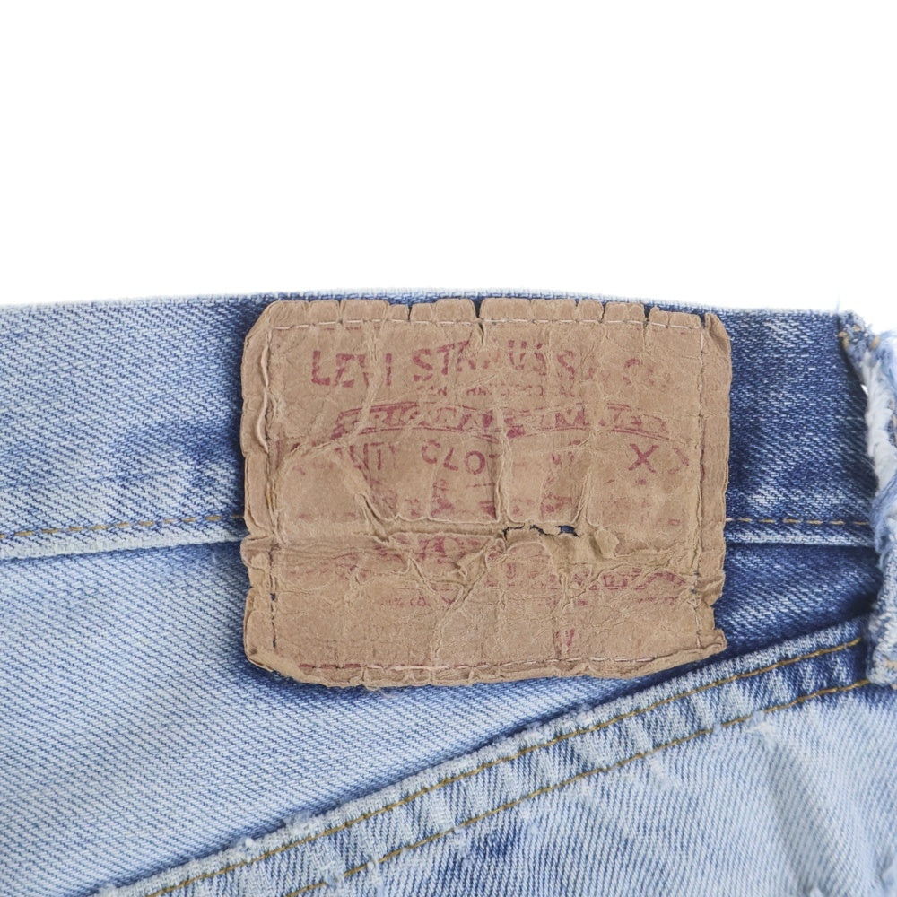 Levi's(リーバイス) 60S VINTAGE 501 BIG E後期 ボタン裏6 平行ステッチ ボタンフライ ケミカルウォッシュ ブリーチ加工 デニムパンツ ジーンズ ブルー