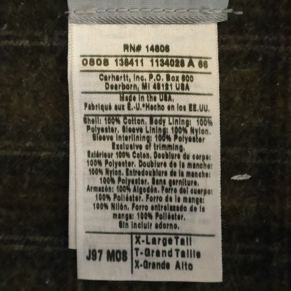 CARHARTT(カーハート) 00S DETROIT JACKET 08年製 デトロイトジャケット モス グリーン カーキ J97 MOS