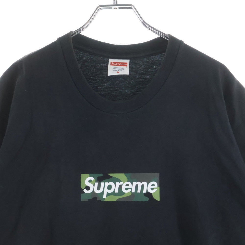 SUPREME(シュプリーム) 23AW Box Logo Tee Camo カモフラージュ 迷彩 ボックスロゴ クルーネック 半袖Tシャツ カットソー ブラック