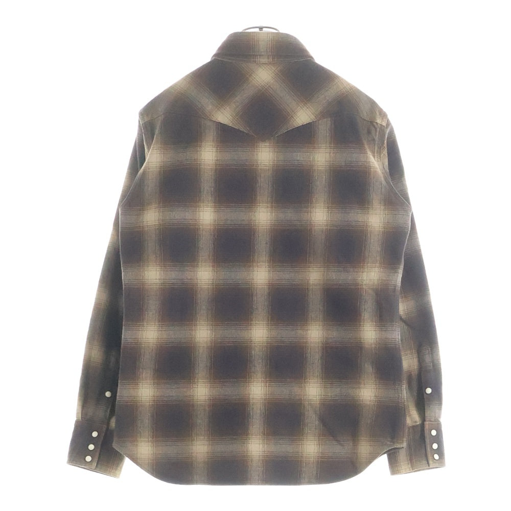 FULLCOUNT(フルカウント) 4894CH HEAVY FLANNNEL CHECK WESTERN SHIRT ヘビーフランネル チェック柄 長袖ウエスタンシャツ ブラウン
