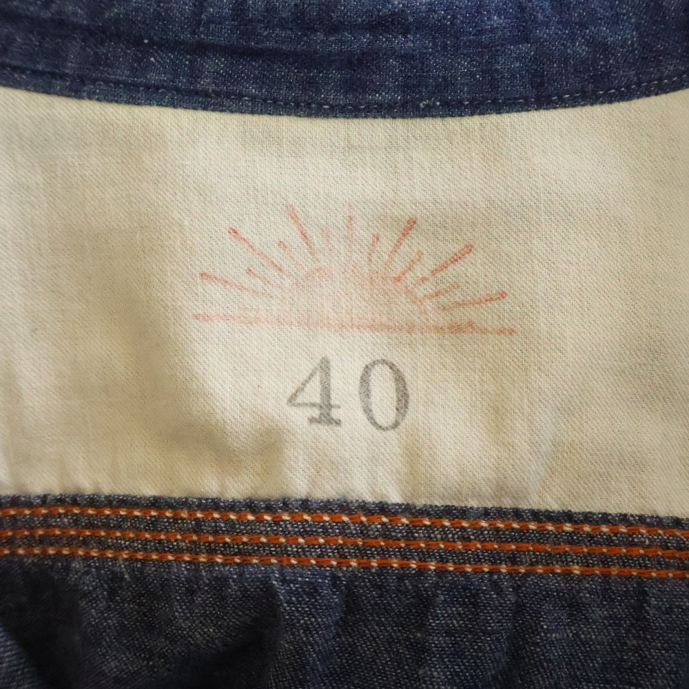 NO BRAND(ノーブランド) SUNNY SPORT 40s style denim shirts デニム 長袖シャツ ブルー