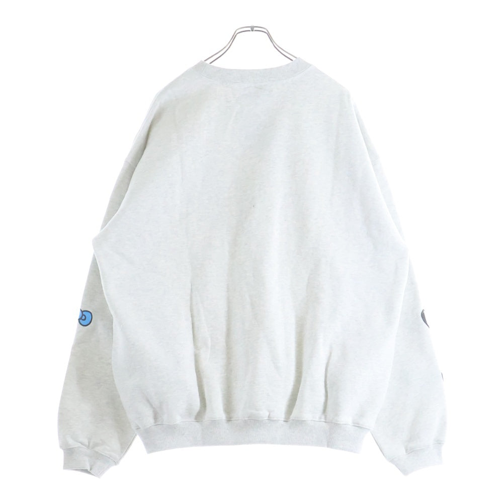 COIN PARKING DELIVERY(コインパーキングデリバリー) ×サンリオキャラクターズ SHIRT CPDSC-KT14 クルーネック長袖スウェットトレーナー グレー