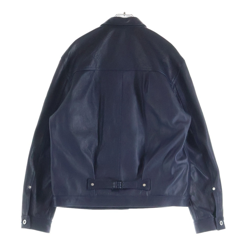 FINDERS KEEPERS(ファインダーズキーパーズ) ×Y.FUJIWARA H/FK-TYPE ONE BerBerJin 1941 T-BACK 40712502 ×藤原裕 ホースハイド 1st レザートラッカージャケット ダークブルー Tバック