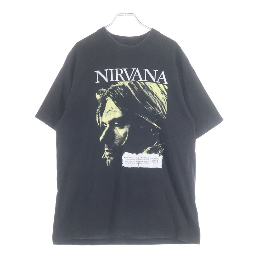 VINTAGE(ヴィンテージ) 90s EURO NIRVANA BOOTLEG ユーロボディ ニルヴァーナ カートコバーン ブートレグ プリント半袖Tシャツ ブラック